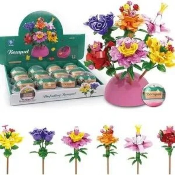 Colorful 6-in-1 DIY Flower Bouquet Blocks - Picture 4 of 10